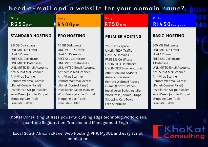 hosting packages hosting packages